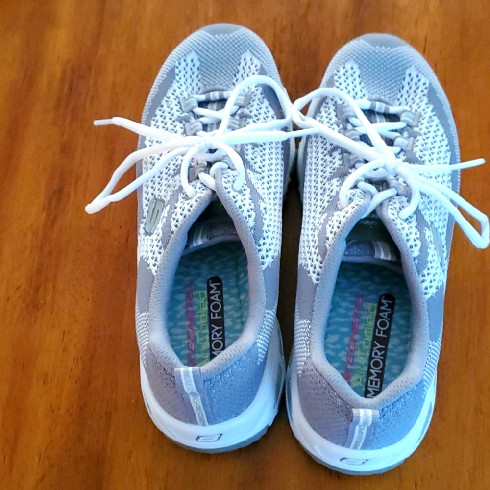 White, Gray Street Sneaker Tennis Shoes